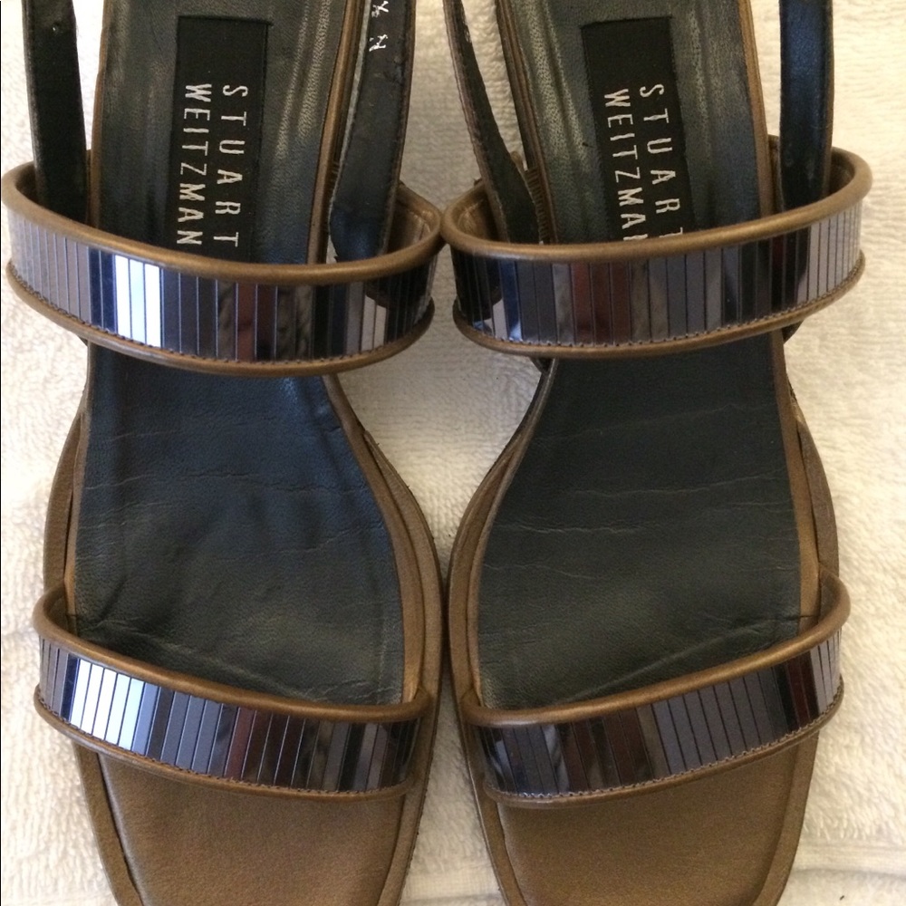 Stuart Weitzman Bronze Black sandals